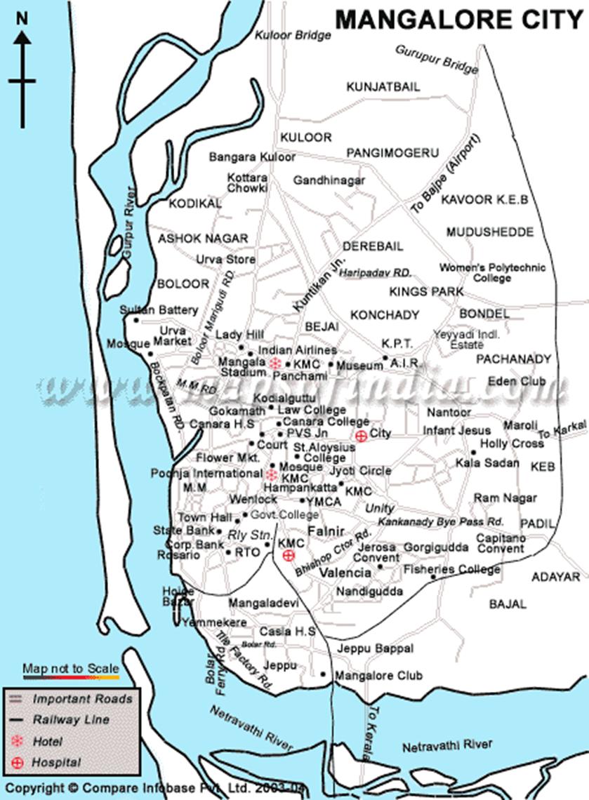 Mangalore City Map